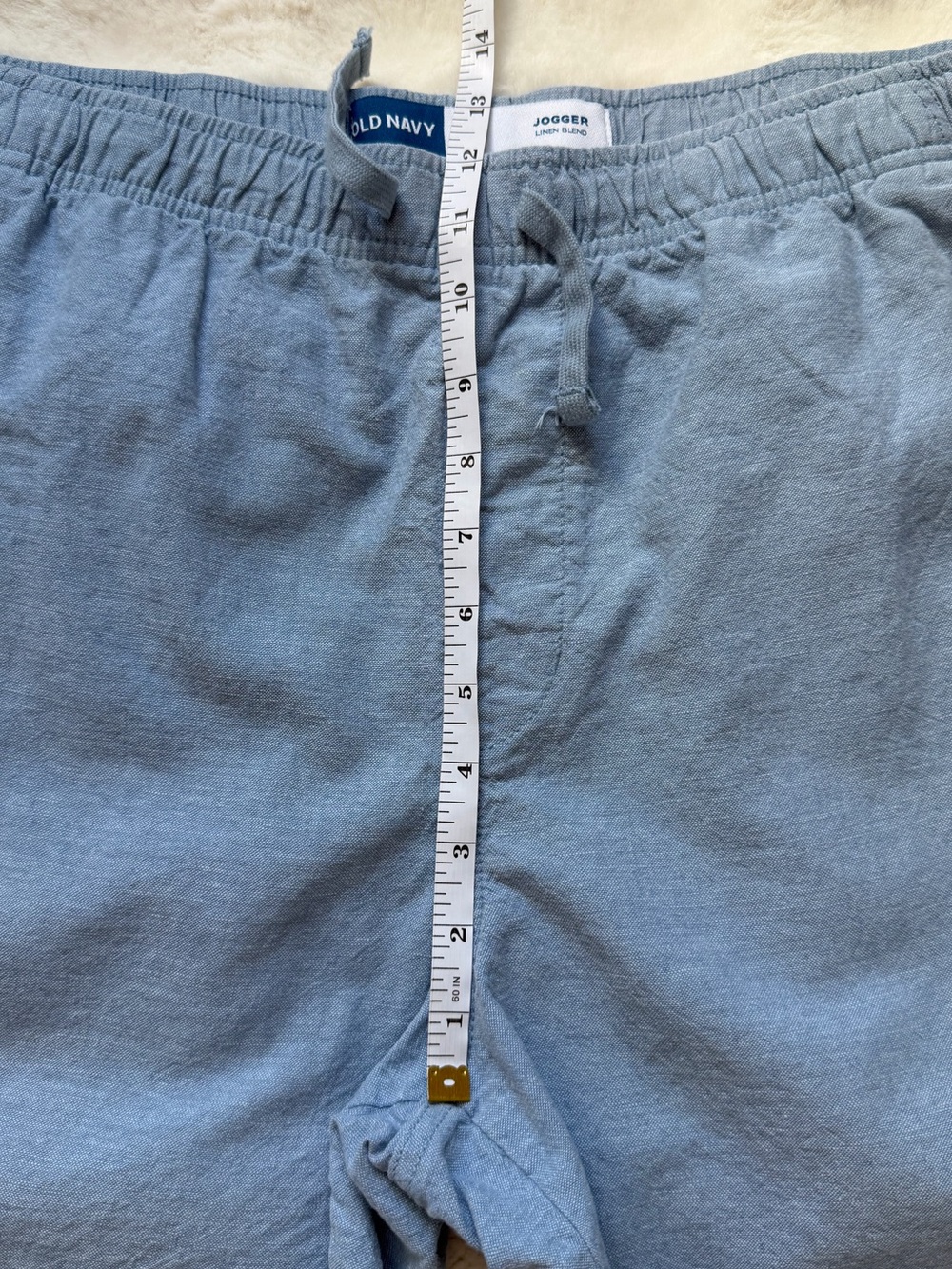 Old Navy Men’s Light Blue Linen-Blend Jogger Shorts - L - Picture 12 of 13